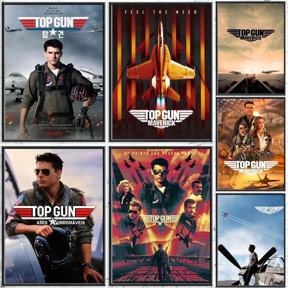Classic Movie T-Top Gun: MaverickS Poster HD Self-Adhesive No Residue After Removal Ideal for All Kinds of Wall Decor