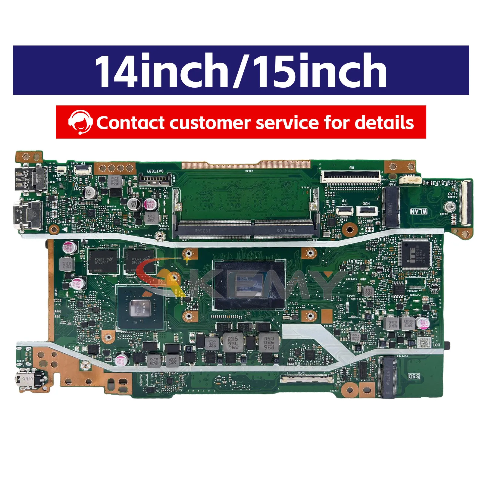 X509DJ Motherboard Laptop UNTUK ASUS D509D FL8700DA P1510CDA X509D M409D X509DL Y5200D D409D X509DAP M509D Mainboard R3 R5 R7 CPU