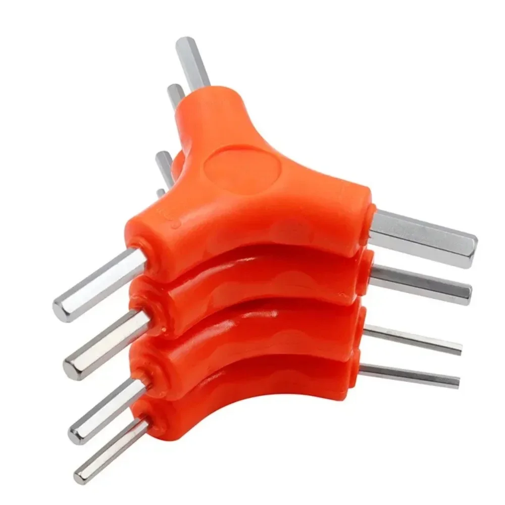3 In 1 Trigeminal Hex Key Set 2.5/3/4/5/6/8mm Hexagon Wrench Carbon Steel Hand Tools Bicycle Maintenance Tools Mm socket Taiwan