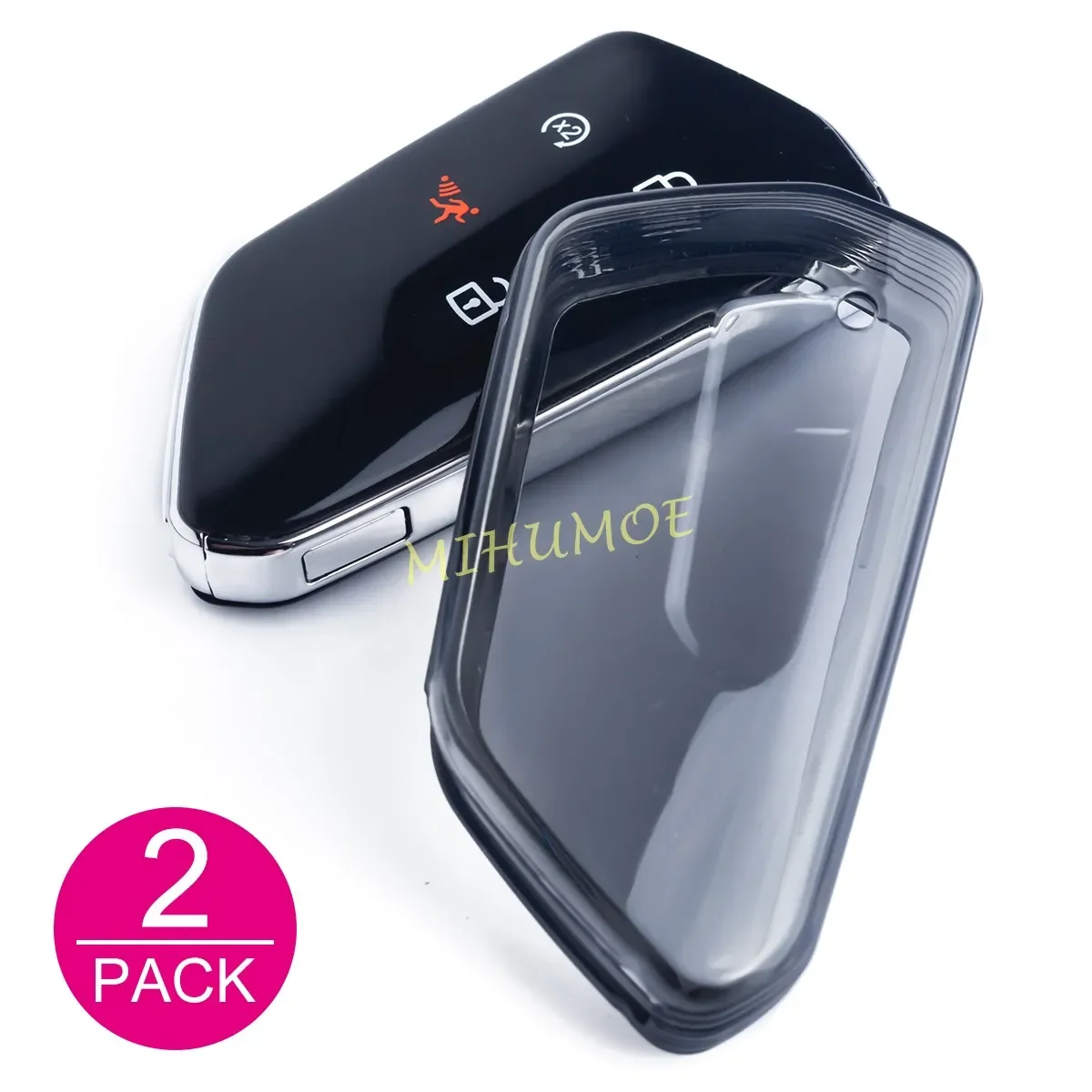 Voor VW Golf GTI R MK8 ID.3 ID.4 Seat Leon Tarraco Ateca Cupra Geboren Zwart Transparant Autosleutelzakje Case Cover houder Accessoires