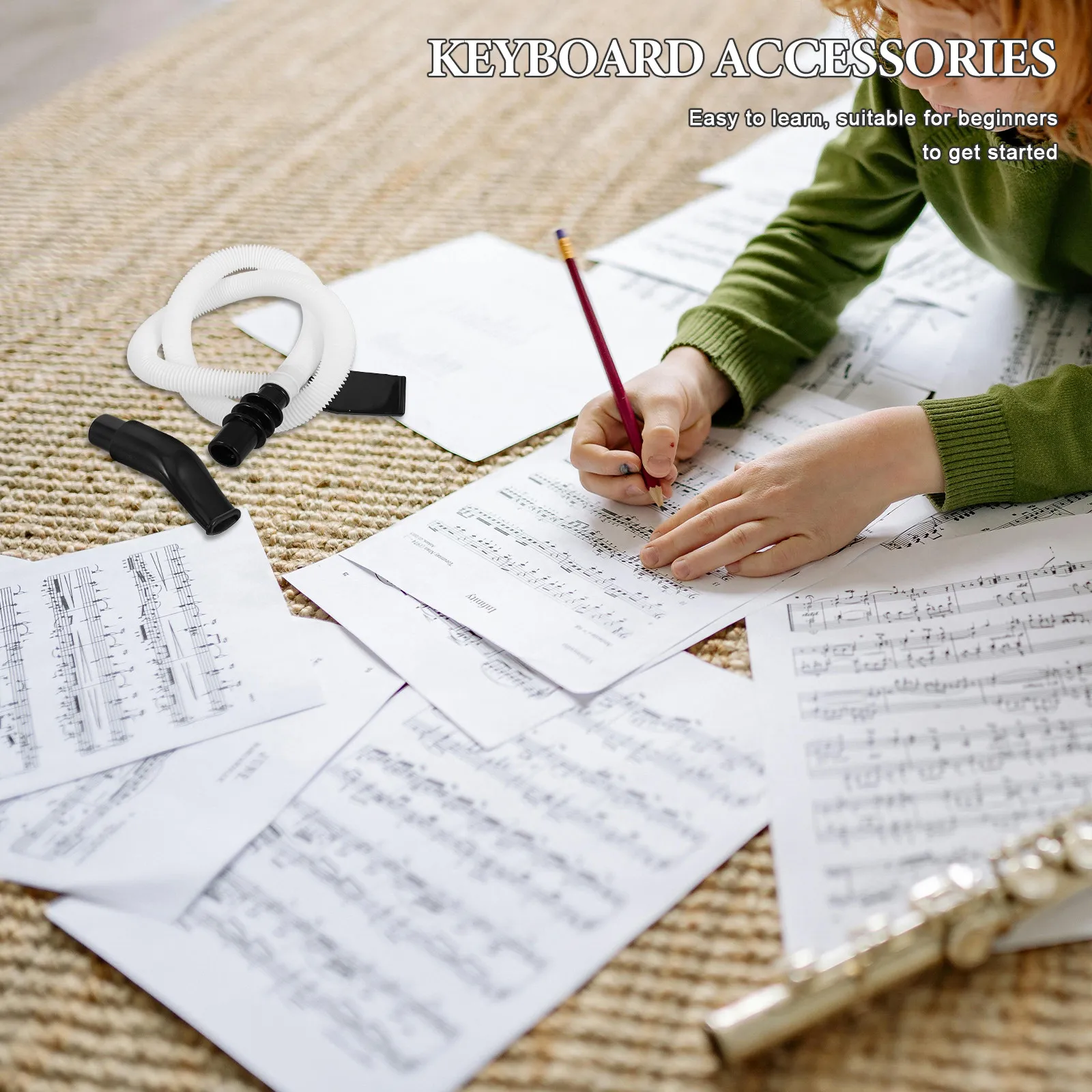 

1 Set Melodica Mouthpiece and Flexible Plastic Tube Universal Replacement Pianica Accessory for Elementary Students Music