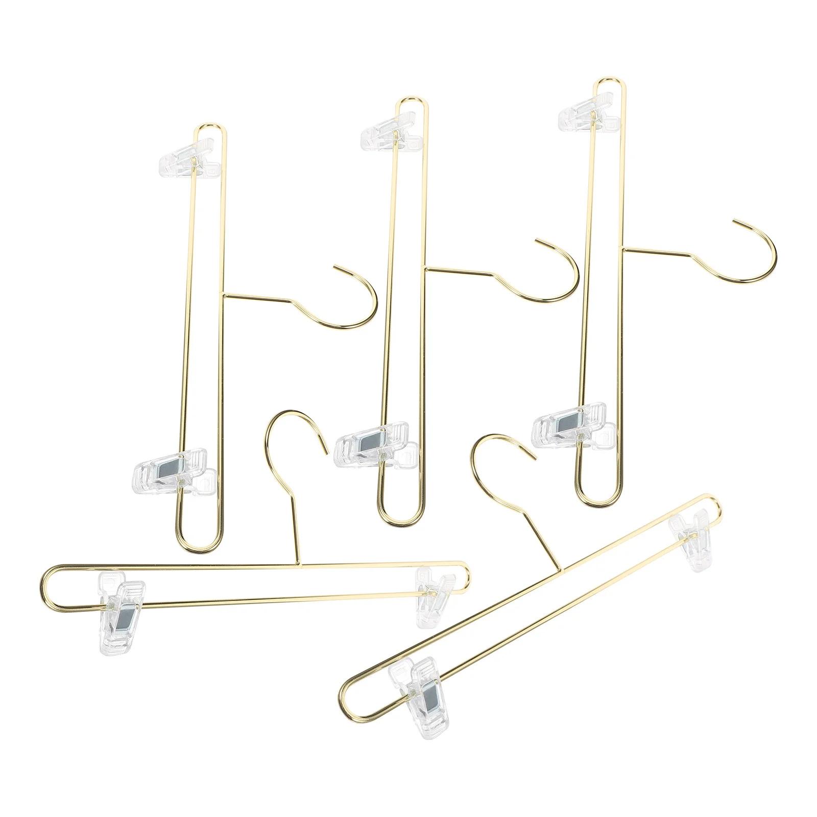 

5Pcs Stretchable Jeans Hangers Practical Design Reliable Household Use Pants Hangers with Clips Jeans Hanger Jean Hanger