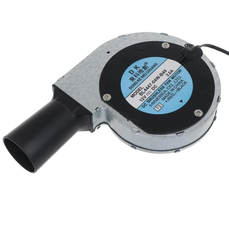 5ASD Electric BBQ Fan Air Blower 5.5x2.1mm Port AC & for DC 12V 2A Camping COO
