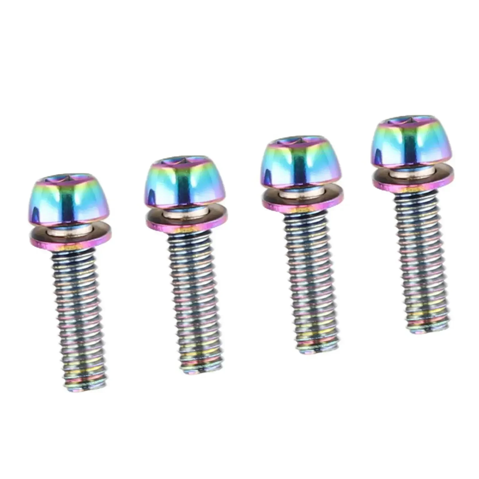 4pcs Colorful M5/M6 X 20mm Stem Screws & Spacers For MTB Handlebars Bicycle Steering Hardware Kit Rust-Proof Steel Bike Part