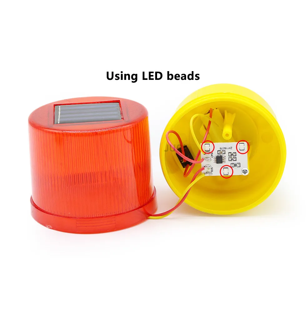 Solar LED emergency warning light night safety traffic warning light outdoor construction flash lamp