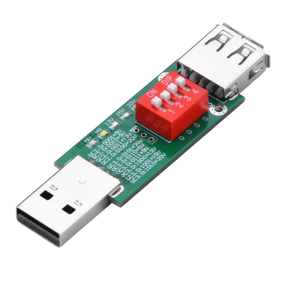 QC2.0/3.0 oszukiwanie regulowany moduł wspomagający kabel do szybkiego ładowania płyta testowa interfejs USB 5V/9V/12V/15V/20V