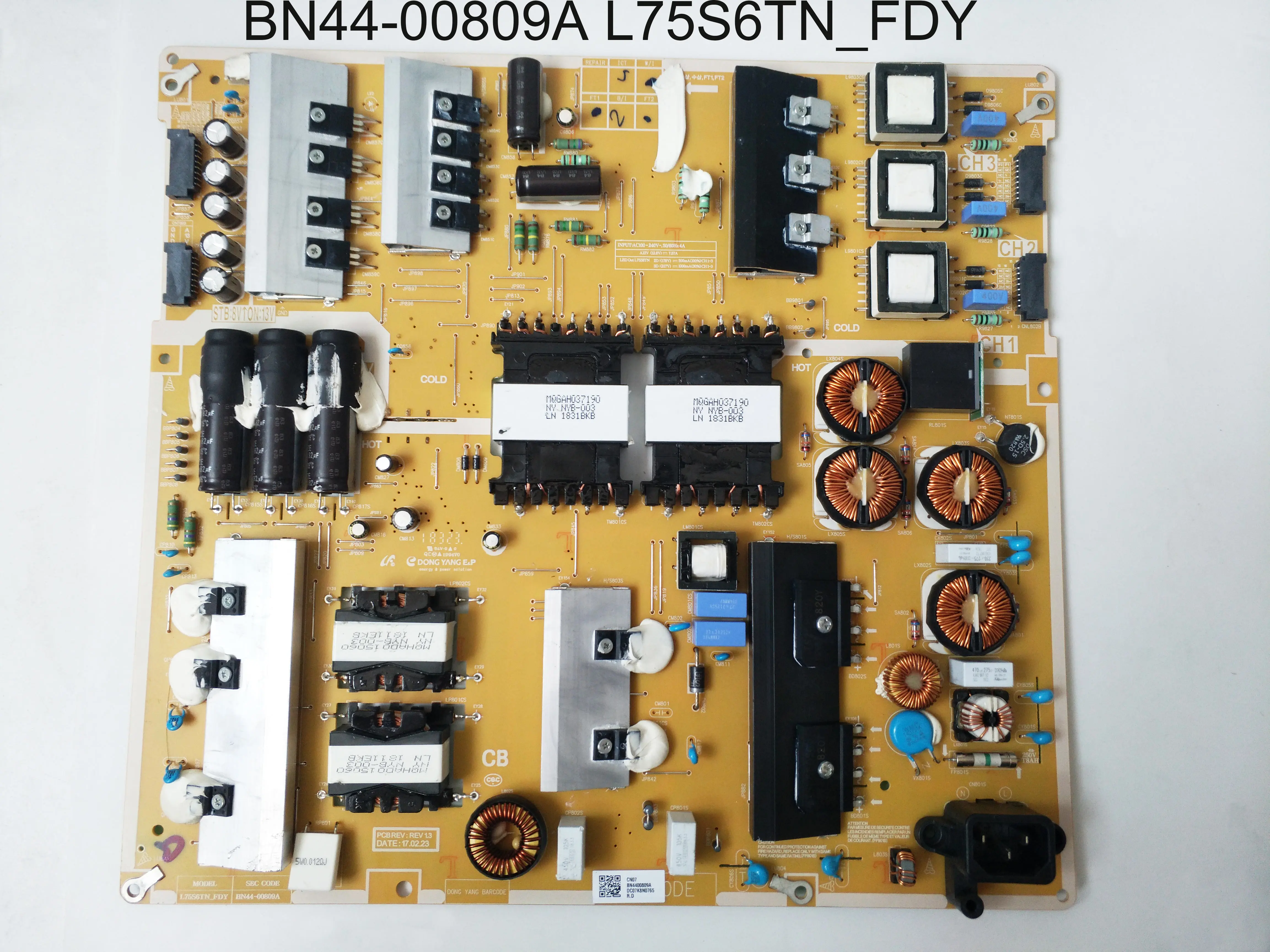 

Genuine Original BN44-00809A L75S6TN-FDY Power Supply Board REV 1.3 For UE75MU6105 UA75MU6100 UN75MU6300FXZA TV Parts