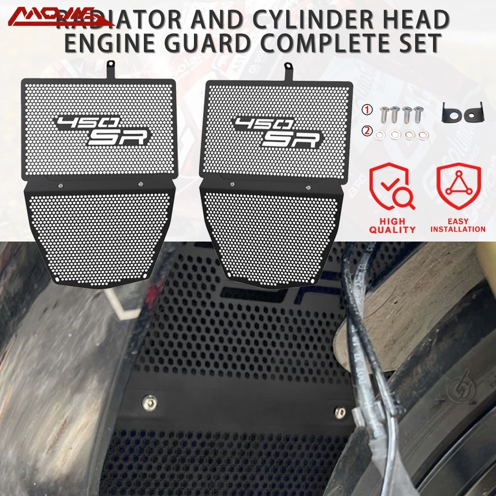 

450SS мотоциклетная решетка радиатора, крышка цилиндра, комплект защиты двигателя, защита для CFMOTO 450SR 450SS 450SR-S 2022 2023 2024