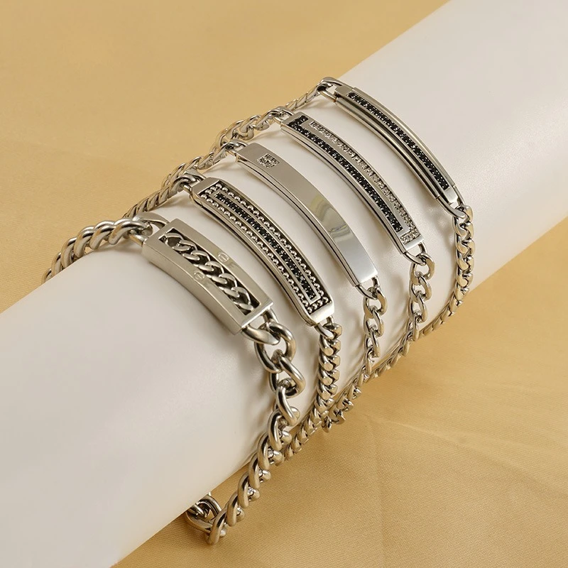 Titanium Steel Cuban Chain Bracelet for Men Women Not Fade Hip Hop Jewelry Fashion Gift