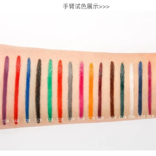 Imagen 2 del producto Envío Gratis mate de secado rápido delineador de ojos de alto pigmento maquillaje delineador de ojos líquido colorido impermeable lápiz delineador de larga duración