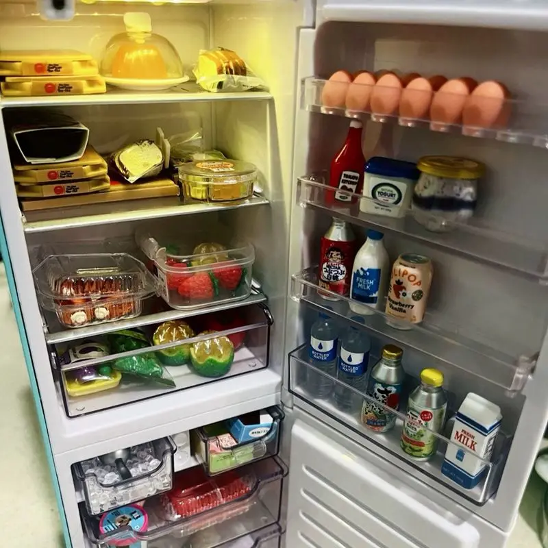 Original Fill The Fridge Mini Refrigerator Set Mini Brands Ball Series Blind Box Mystery Box Play House Toy Decor Kid Toys Gifts view 6