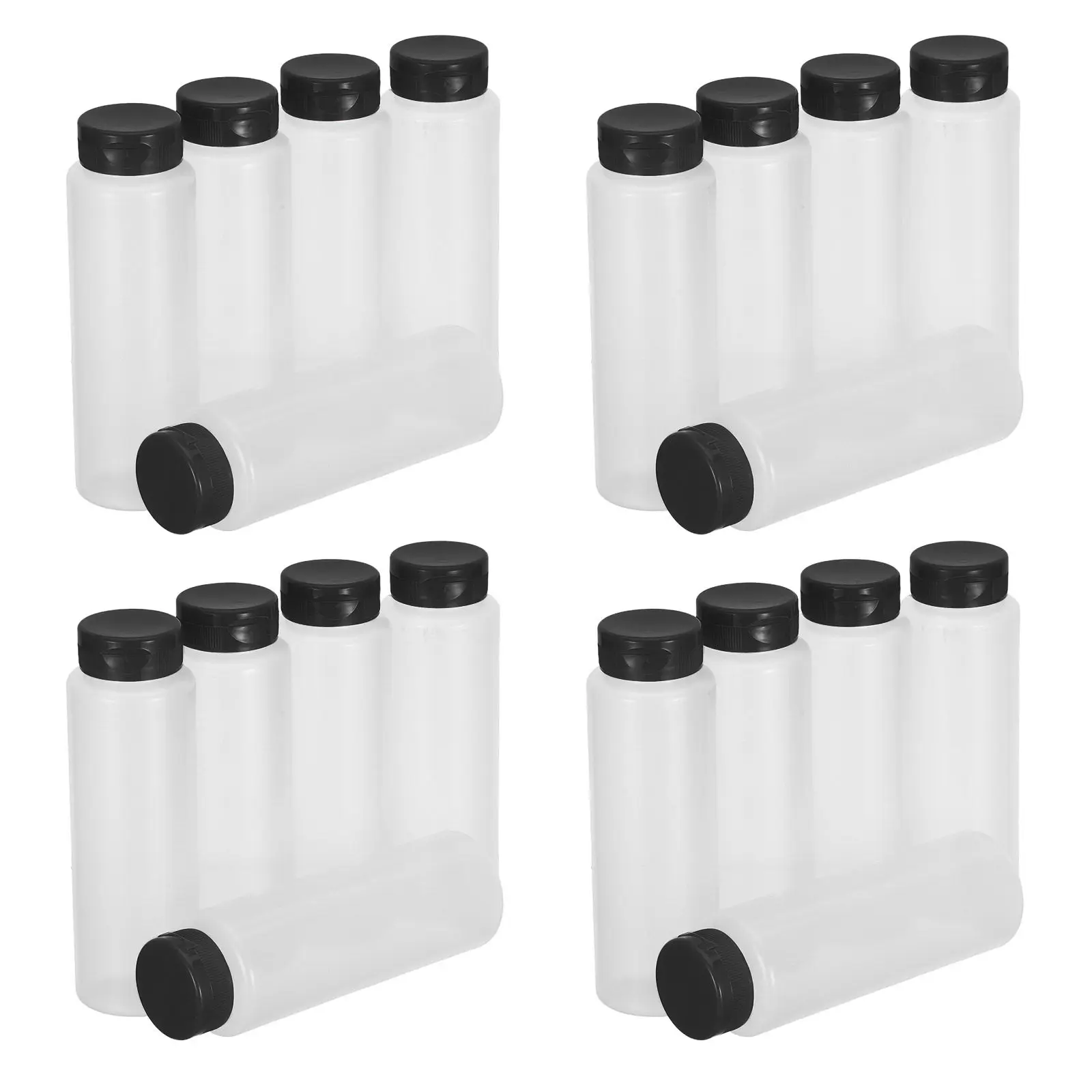 20Pcs Food Grade PP Salad Bottles Leakproof Portable Squeeze Dispenser for Dressings Sauces Ketchup Bbq Sauce Refillable