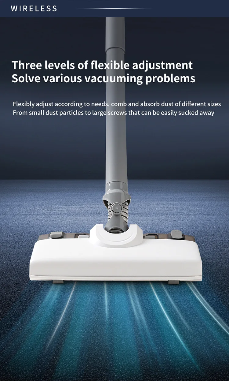휴대용 무선 수직 드라이 진공청소기 (다용도 브러시 헤드 포함) - 호텔용 경량 핸디형 백리스 클리너