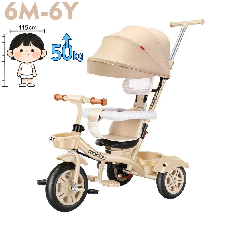 

Baby Stroller Tricycle for Toddlers 1-3-5 Years Old Adjustable Seat Children's Bicycle Triciclo Infantil Poussette Bébé 3 En 1