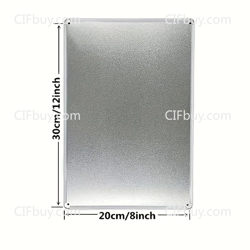 CIFbuy Customizable Vintage 2D Flat Metal Sign 20×30cm,Custom Photo Text Wall Art Plaque,Decor for Home Cafe Bar Holiday Gift