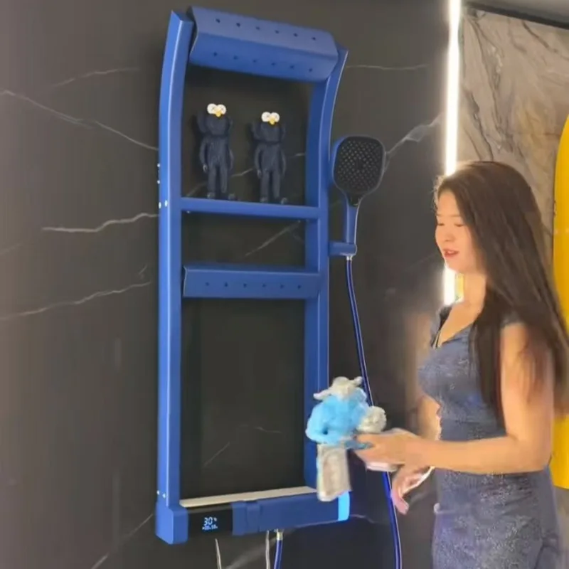 

Thermostatic digital display rack shower shower set household bathroom bathroom pressurized