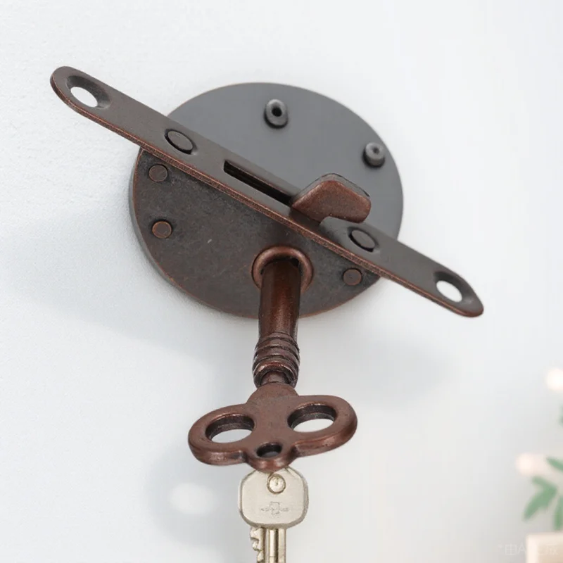 2 комплекта, винтажный железный дверной замок для шкафа, декоративная защелка для шкатулки для драгоценностей, устойчивая к ржавчине прочный ретро-замок для ящика для хранения