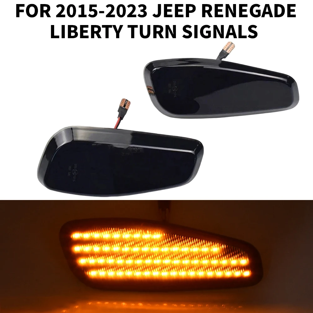 

LED Dynamic Side Marker Turn Signal Light Sequential Blinker For Jeep Renegade BU 2014 2015 2016 2017 2018 2019 2020 2021