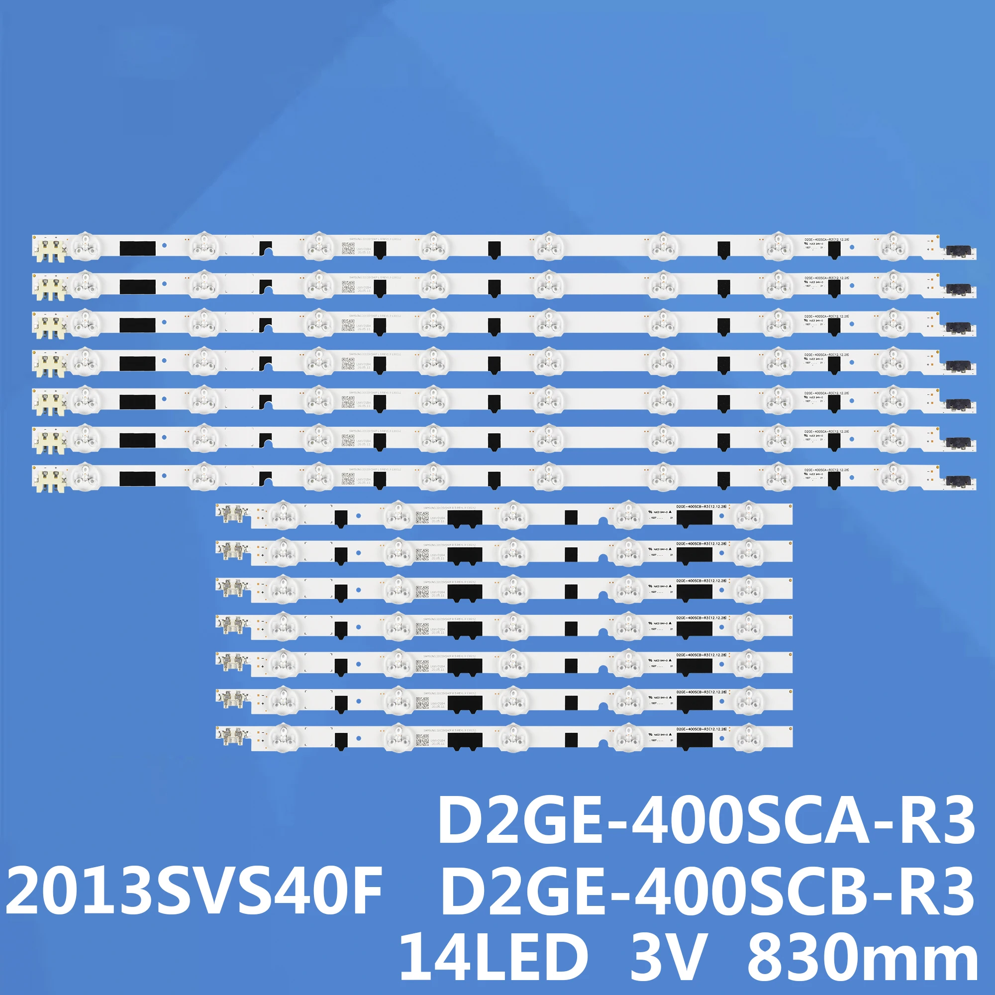 5/30kits New LED backlight strip for samsung UE40F6400AK D2GE-400SCA-R3 D2GE-400SCB-R3 2013SVS40F L 8 R 5