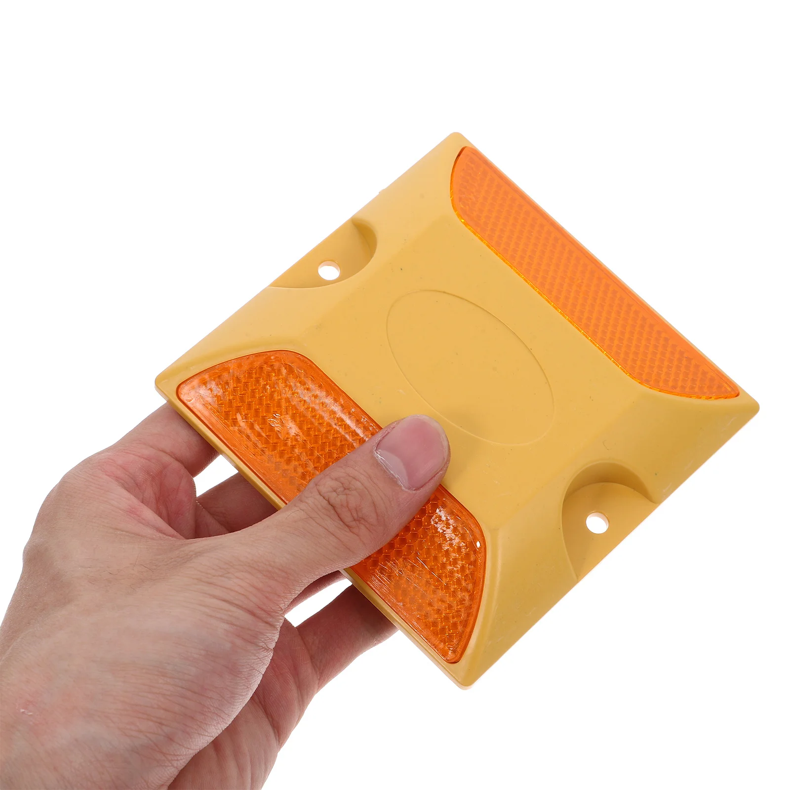 4Pcs Reflective Driveway Reflectors Plastic Road Markers Nighttime Visibility Wear-Resistant Versatile Application Automotive