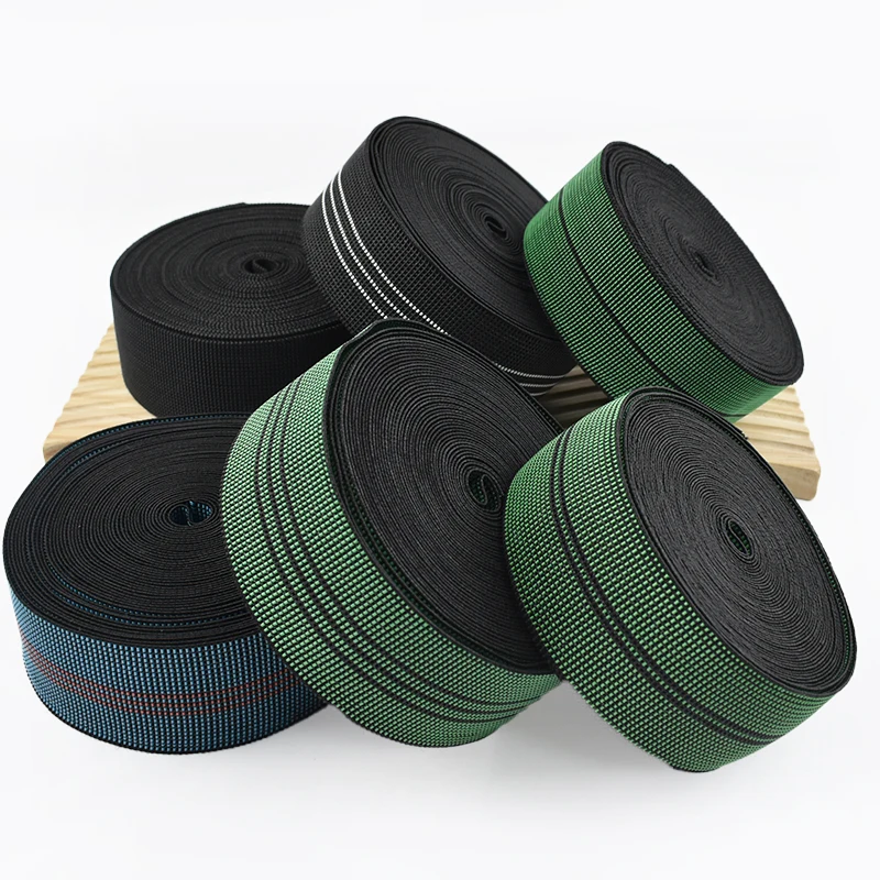 1/2/3/4/5M 43/50/70/100mm Sofa Collapse Repair Elastic Bandage Furniture Straps Elasticity Latex Tape Apparel Sewing Rubber Band