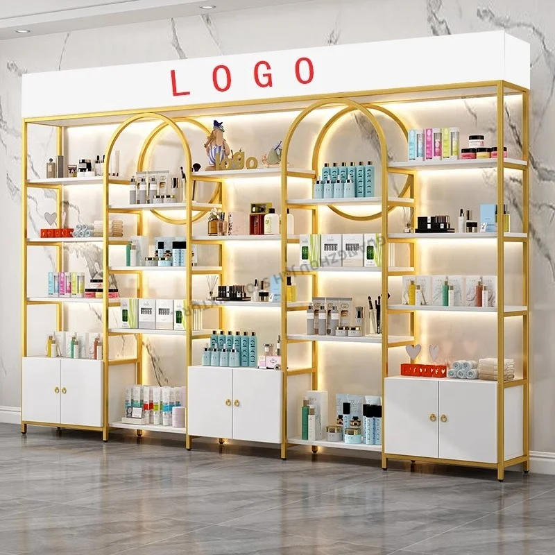 Customized. Custom Cosmetic Skin Care Display Shelf Perfume Display Showcase Floor Stand Cosmetic Store Display Stand With Led L