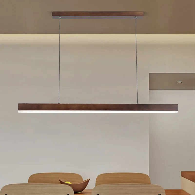 Imagem -04 - Modern Led Pendant Light Linear Pendurado Lâmpada para Casa Sala de Jantar Cozinha Lustre Preto Decorativo Teto Suspensão Fixture