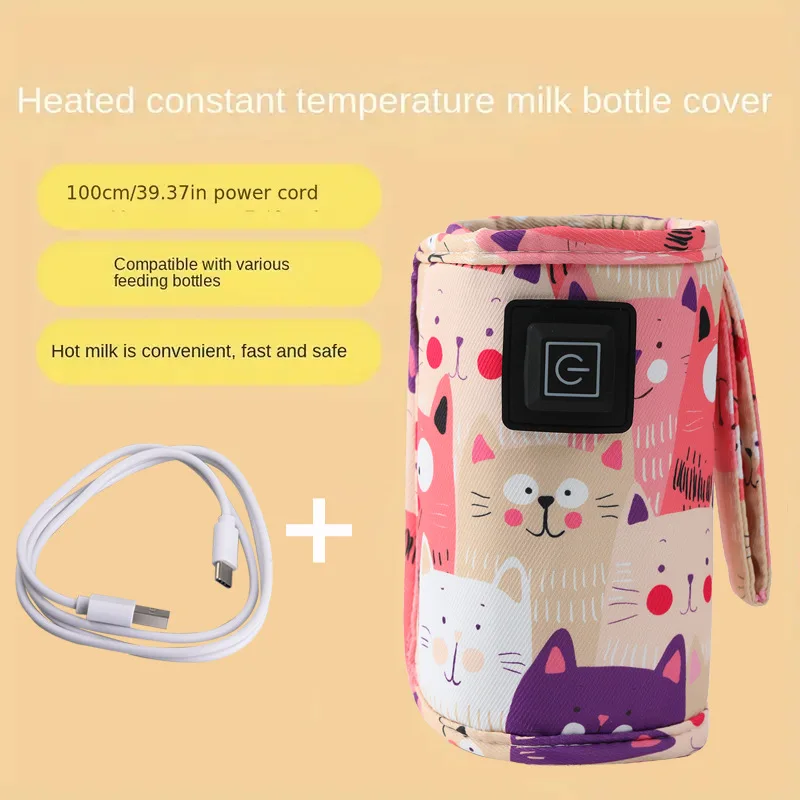 Bottle insulation cover, breast warmer, baby warmer, 5-speed temperature control, digital display of temperature