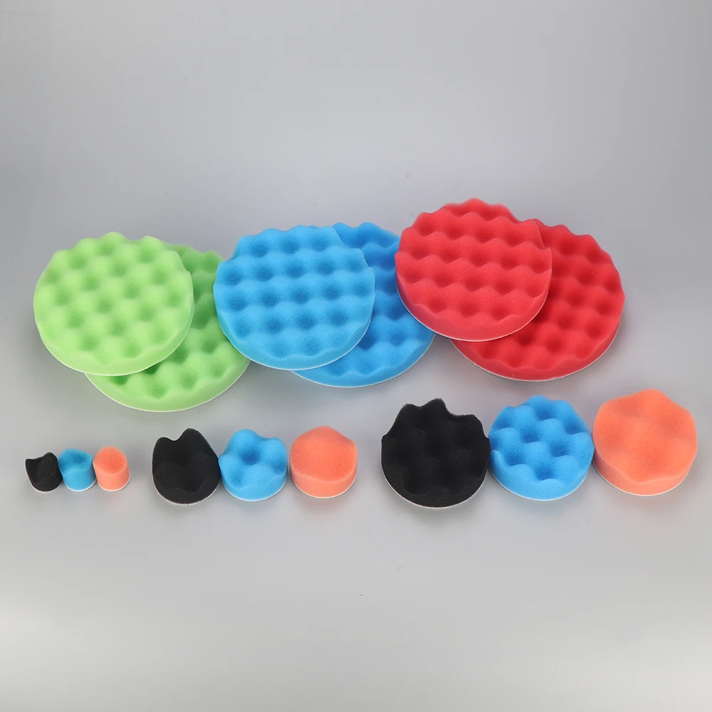 11pcs Polishing Sponge Pads Set Foam Pad Sander Sanding Sponge Car Buffing Kit Car Beauty Products 1-2-3inch,5inch,6inch