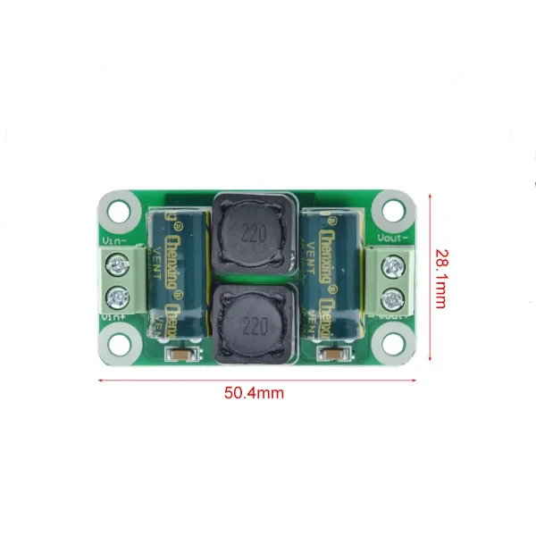 DC 0V-50V power filter D-class amplifier interference suppression automotive power filter board power EMI suppression