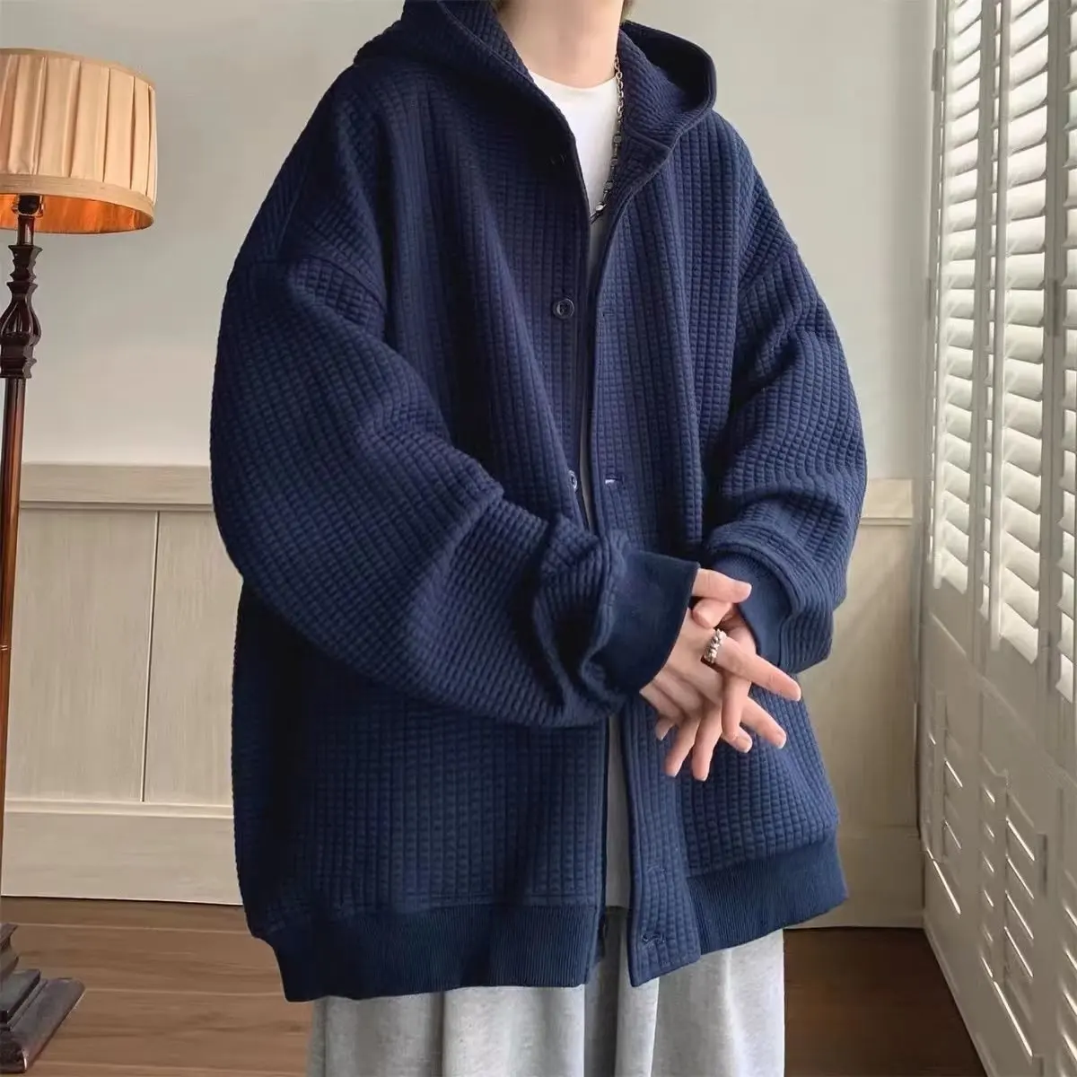 Vintage Casual Sweatshirt, Men's Design Is Trendy, Loose and Versatile, Handsome Autumn and Winter Cardigan Thick Jacket