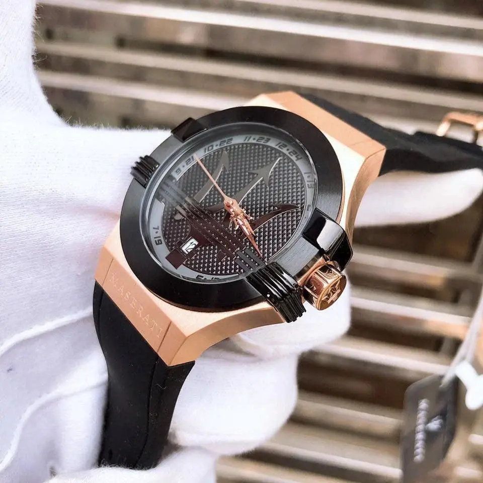 ساعة مازيراتي للرجال عصرية متعددة الوظائف كبيرة ترايدنت أوروبا والولايات المتحدة ساعة فاخرة شي يينغ أصلية مقاومة للماء