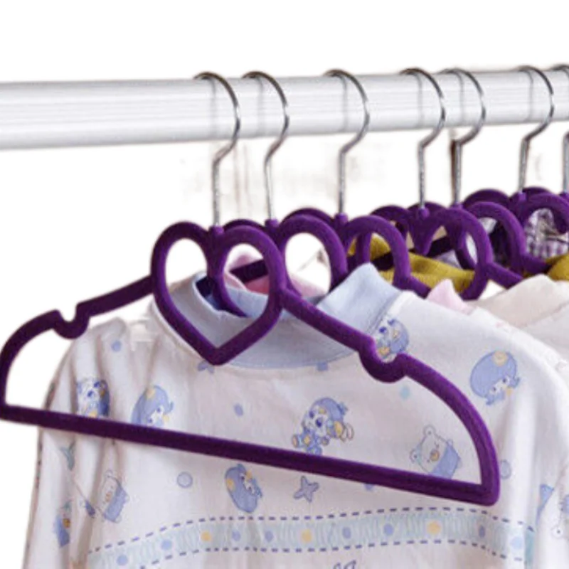 

10 pcs 33CM 40CM Seamless Flocking New Golden Hook Velvet Hanger Dry and Wet Wardrobe Storage Adult Kids Non-slip Magic Hanger