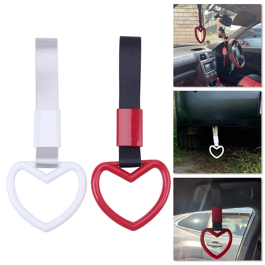 Tsurikawa Ring Heart JDM Train Bus Handle Hand Strap Styling Drift Charm Strap Auto Accessories