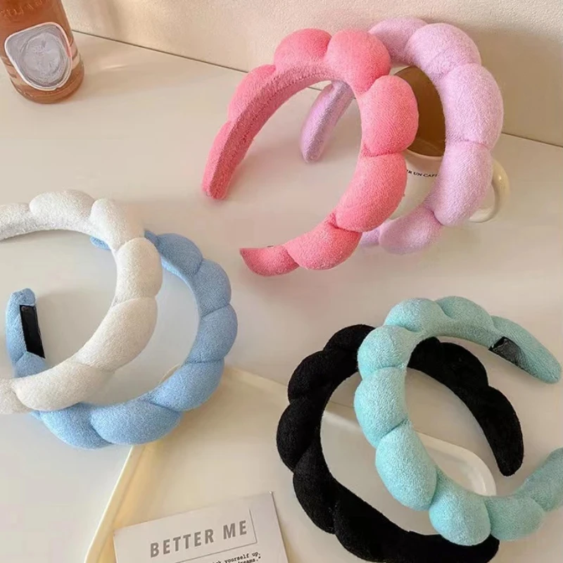 Candy colored cloud 2023 new retro high skull top hair tie, high-end and versatile headband, temperament hair clip headband