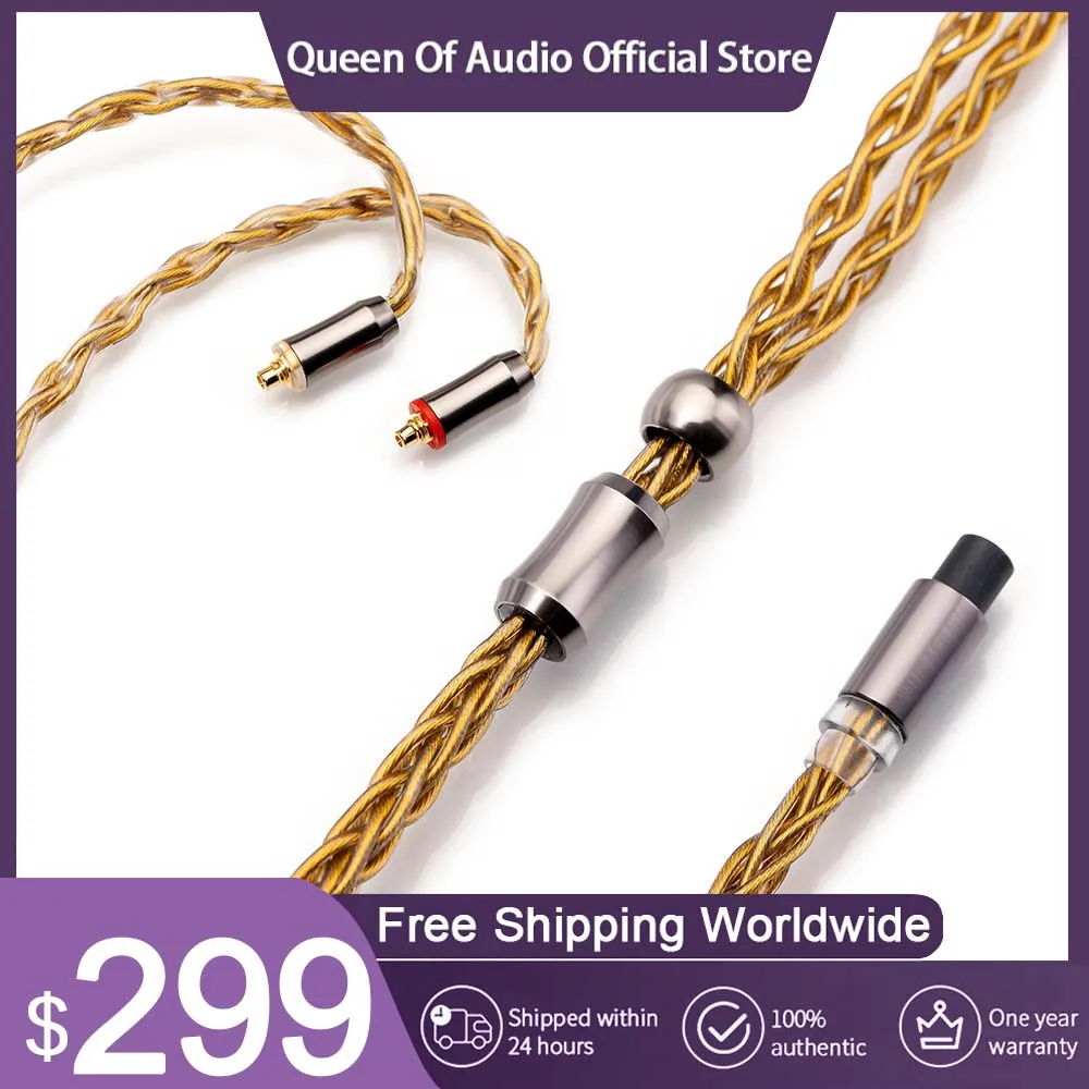 

Kinera Gleipnir Modular Upgraded Earphone Cable With 6N OCC Gold Plated Wire 0.78mm/MMCX Connector 2.5+3.5+4.4mm 3Plug Accessori
