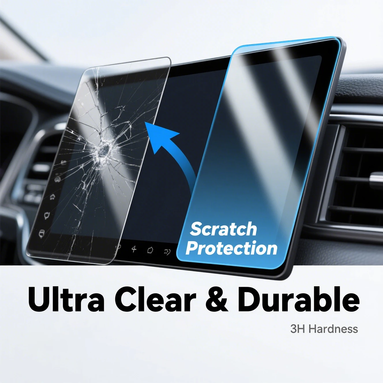 Anti-Scratch Protective Film For Chery Tiggo 7Plus (2023) Interior Center Console  Steering Wheel Panel TPU Transparent Sticker