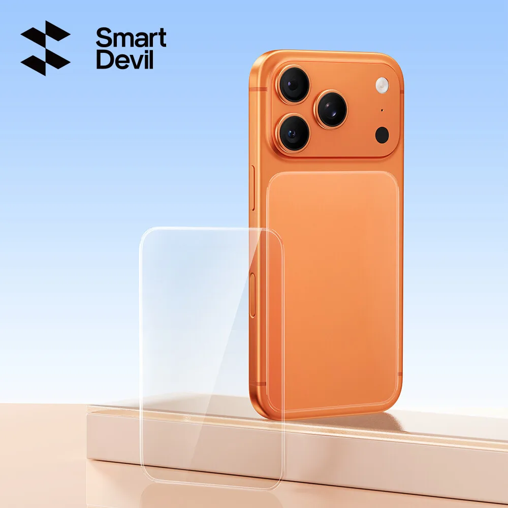 SmartDevil Back Film for iPhone 17 Pro Max 16 Pro 15 Pro HD Screen Protector ‌Back Tempered Glass Clear Anti-fingerprint