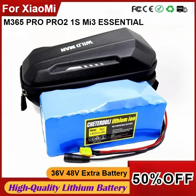

36V 48V Extra Battery Extension Kit for XiaoMi M365 PRO PRO2 1S Mi3 ESSENTIAL, M365 Paralleling Expansion,Rechargeable,Durable