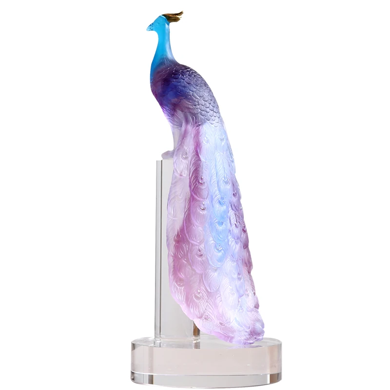 

Colored Glaze Peacock Decoration with Phoenix Living Room Decoration Move House House Moving Gift