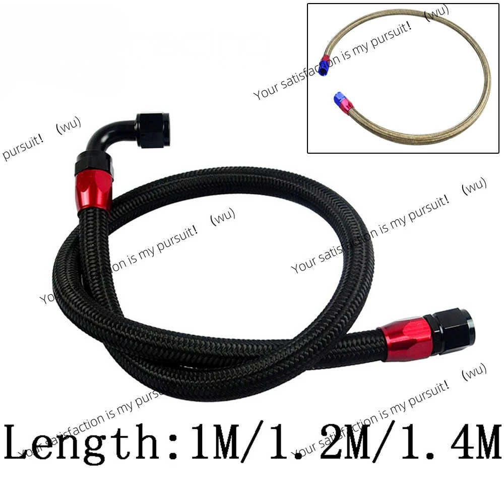

AN10 1M/1.2M/1.4M Stainless Steel Brained Oil Hose Line Hose Tube With 0Degree 90Degree Swivel Hose End Fitting Installed
