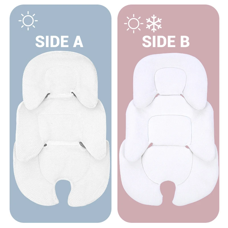 Baby Stroller Cushion Infant Car Seat Insert Stroller Pad Four Seasons General Thermal Mattress Mesh Breathable 2 Side Available