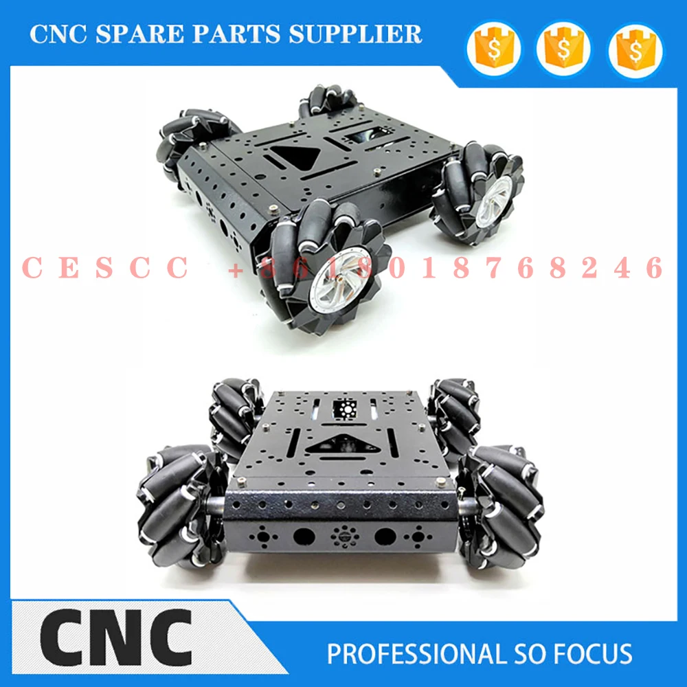 C300 메카넘 휠 범용 휠 섀시, 스마트 자동차, 무지향성 모바일 로봇, DIY 장난감, 금속 휠, DC 모터