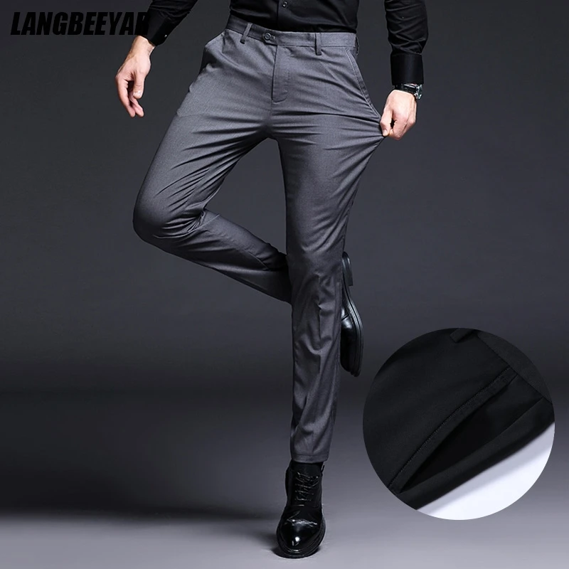 

Top Grade New Brand Casual Fashion Business Suit Pant Office Trousers For Men Dress Pants Straight Trousers Men's Clothing