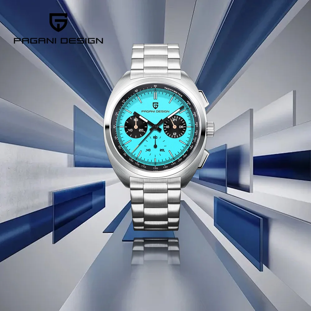 2026 New PAGANI DESIGN Panda Dial Men Watches Luxury Quartz Watch For Men Sapphire glass Japan VK63 Sport Chronograph Wristwatch
