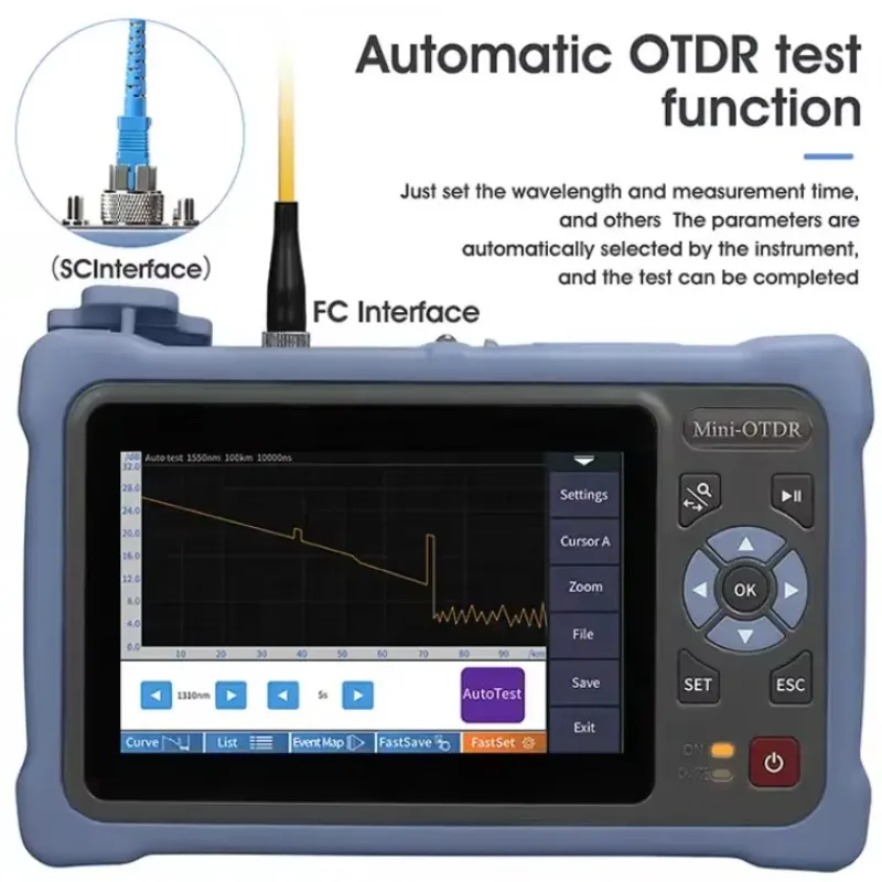 NK4000 MINI OTDR FTTH Optical Fiber  Time Domain Reflectometer
