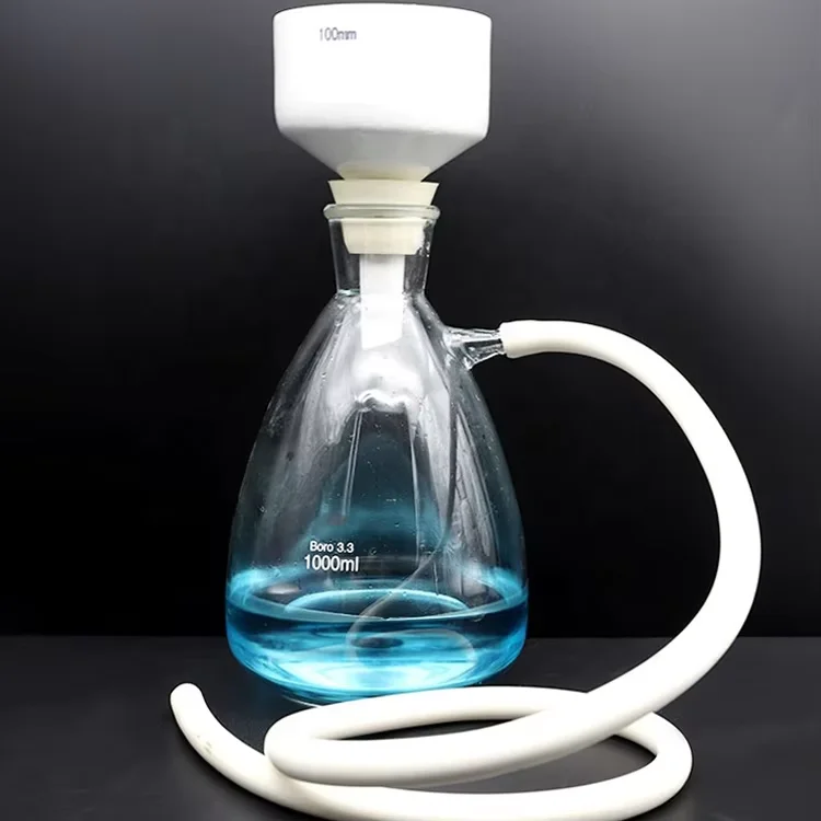 Laboratory Glass Filter Funnel Brinell Funnel Filter Kit Porcelain Brinell Funnel Vacuum Glass Filter Bottle