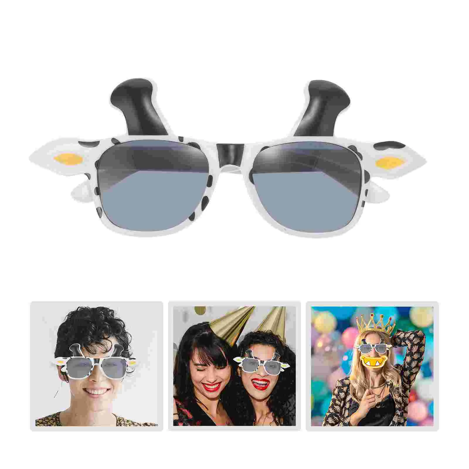 

Cow Glasses Trendy Googly Bulk Novelty Sunglasses Favor Vintage Decor Heart Shaped Eyeglasses Accessory Costume Toy Car