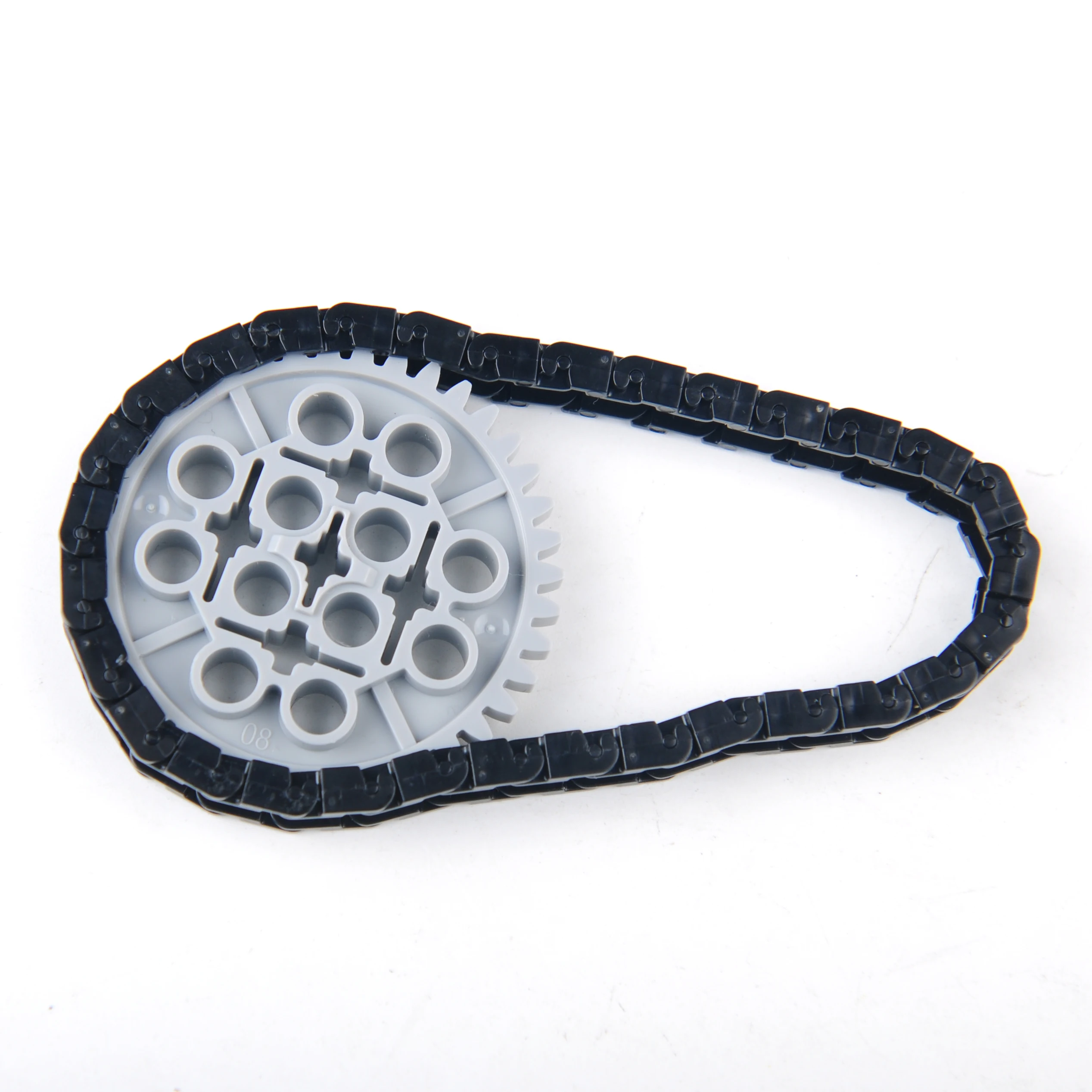 Kleine kettingschakel Crawler technische bouwsteen Grote schakels Ketting + tandwielwielen 57519 Versnelling 3711 Bakstenen DIY-onderdelen Speelgoed