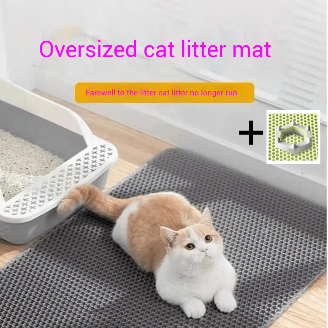 고양이 쓰레기 매트 방수 더블 레이어 고양이 쓰레기 트래핑 애완 동물 쓰레기 상자 매트 고양이 액세서리에 대한 깨끗한 패드 제품
